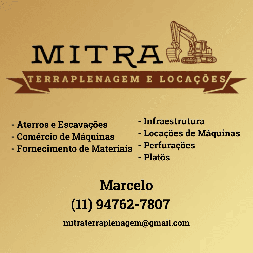 Cartão de Visita MITRA - Terraplenagem e Locações